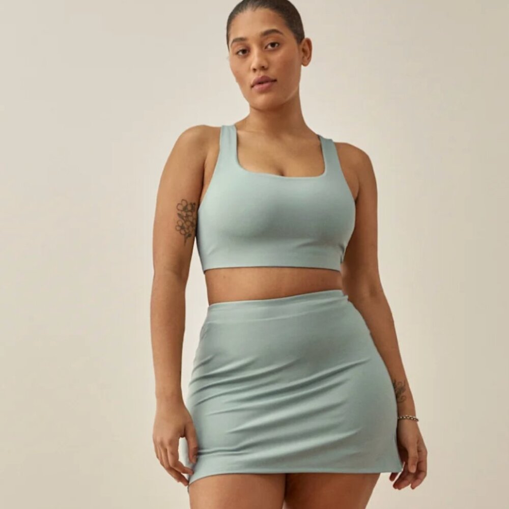 Reformation Riley Ecomove Active Skirt Celadon - Size S